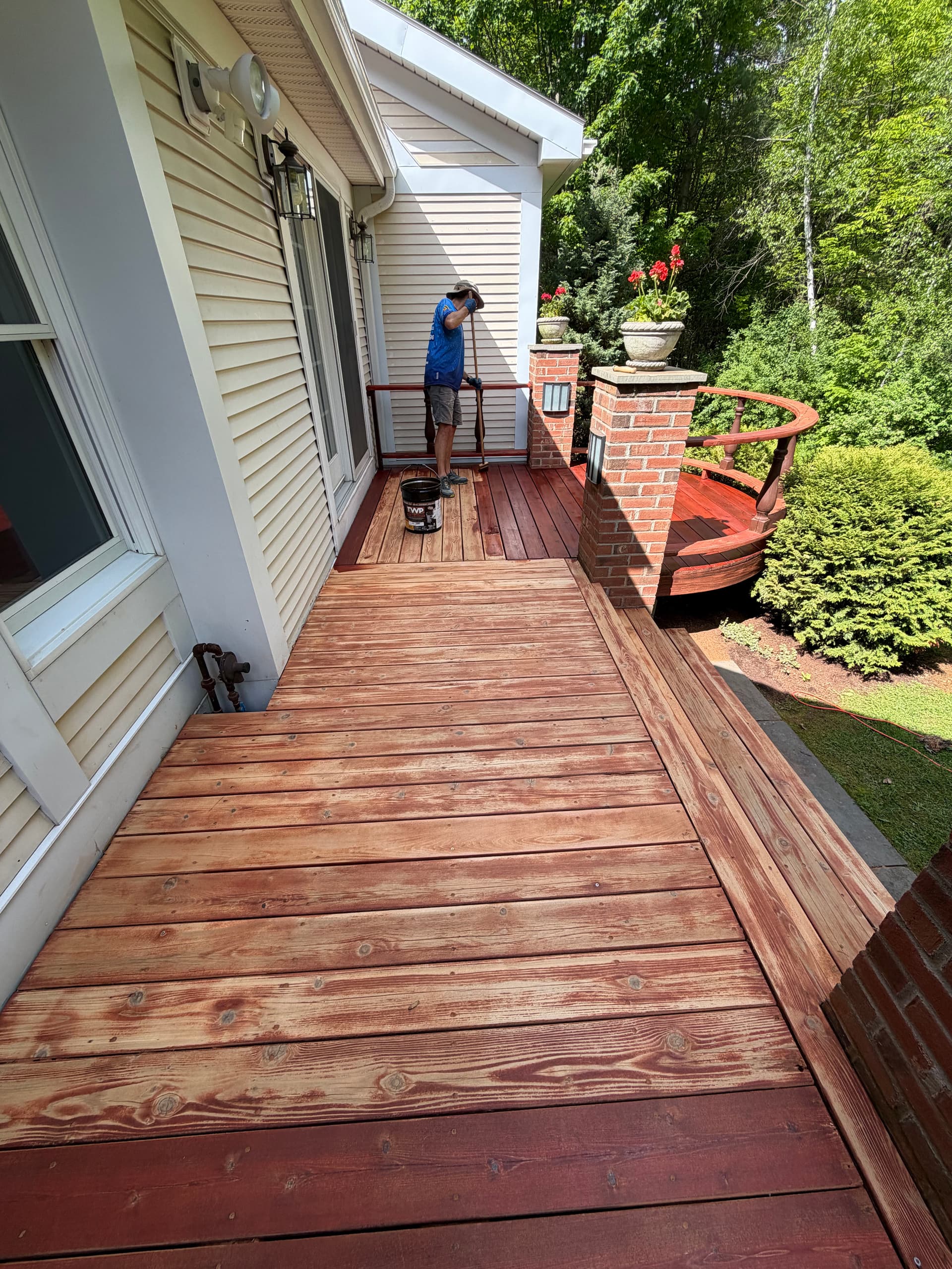 Deck Staining, Gutter Cleaning, and Driveway Crack Repair in Williston VT image