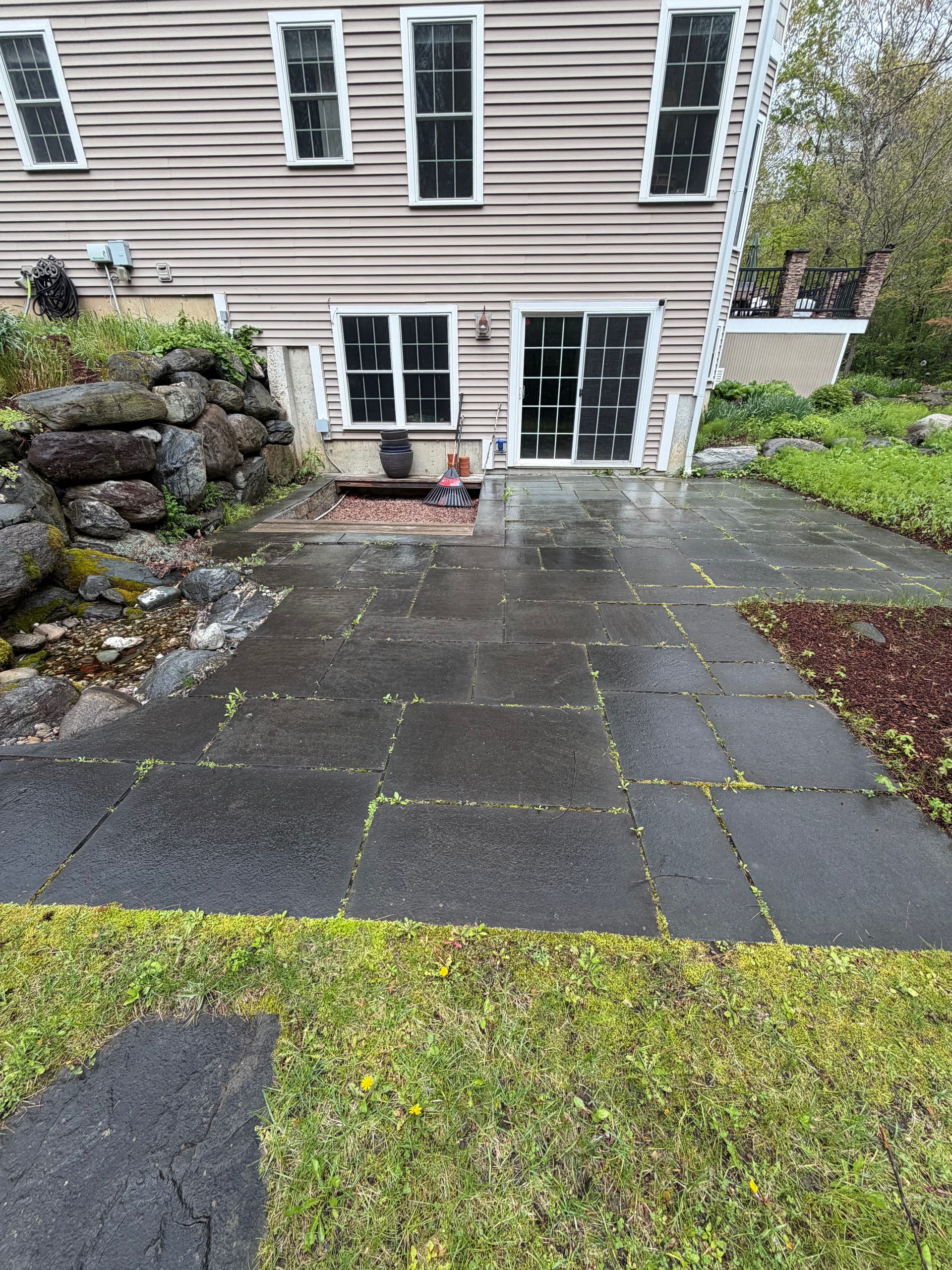 Colchester Bluestone Patio and Walkway Pressure Washing image